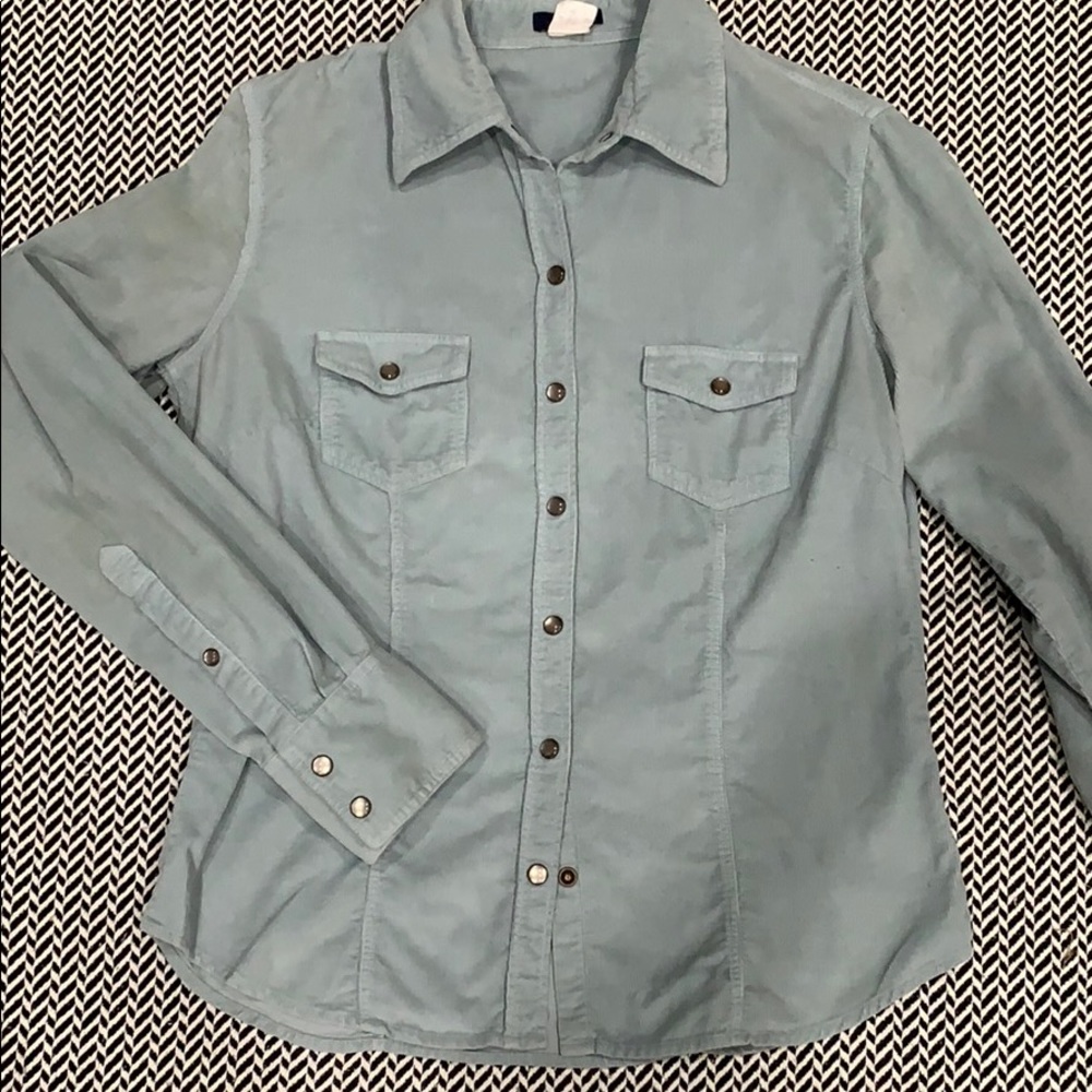 💖5 FOR $25 J Crew Corduroy Pearl-snap 100%Cotton